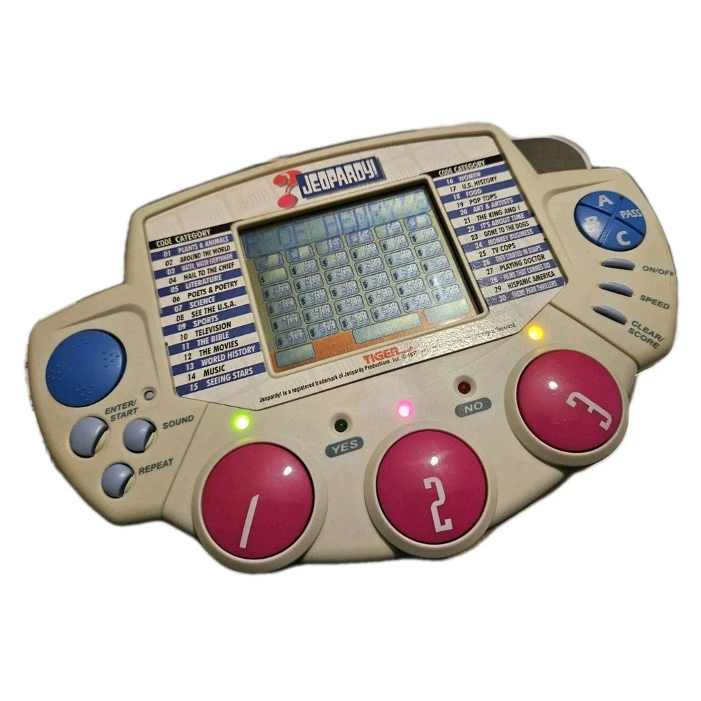 Jeopardy Handheld Game (Tiger Electronics Inc.) Deluxe Edition 1999-TESTED/WORKS